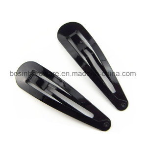 80mm Black Metal Spring Hair Snap Clip